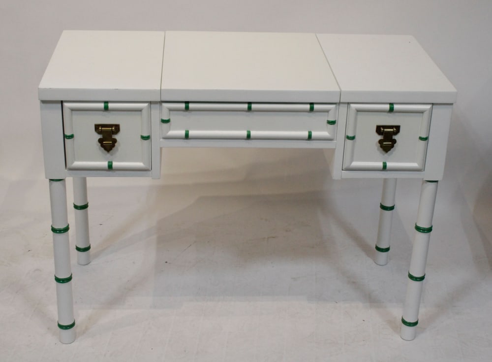 Bamboo Paint-decorated Vanity Desk (1 of 10)