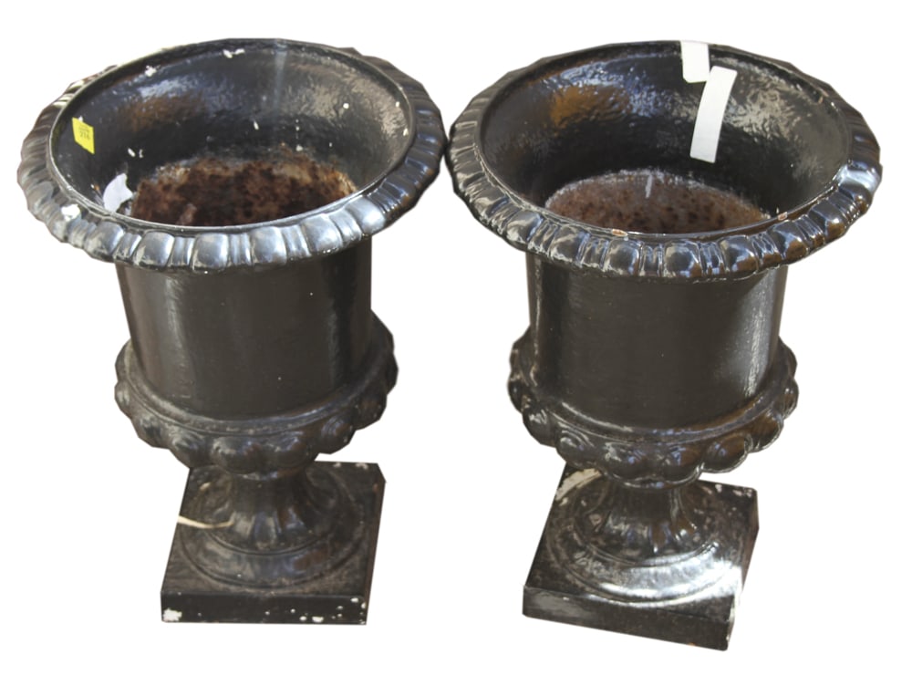 Pair of Victorian Cast Iron Planters (1 of 7)