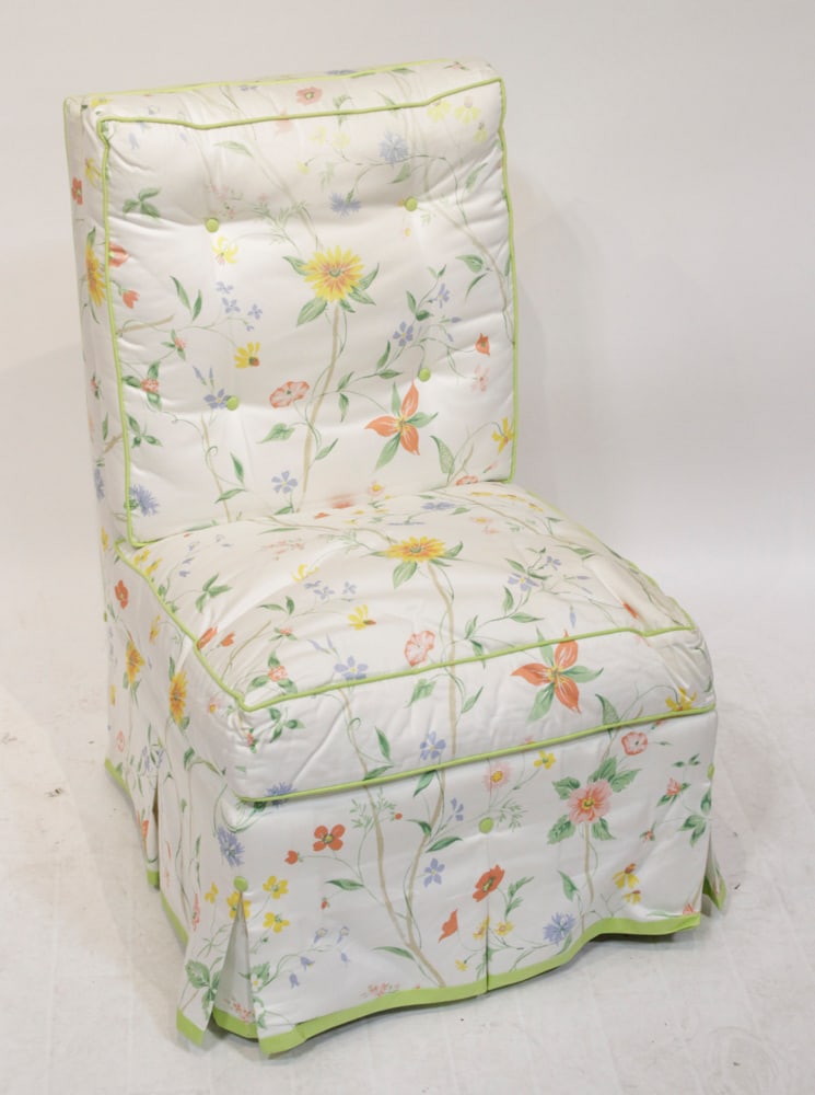 Custom Upholstered Floral Chair (1 of 6)
