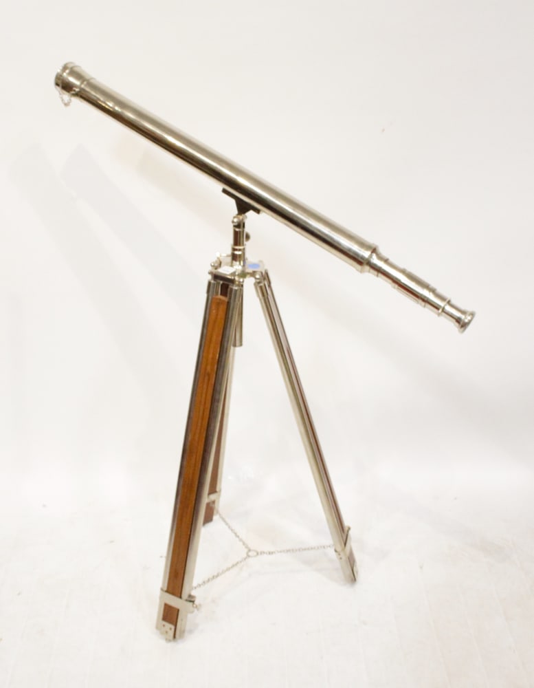 Telescope on Tripod, Nickel-plated Brass (1 of 10)