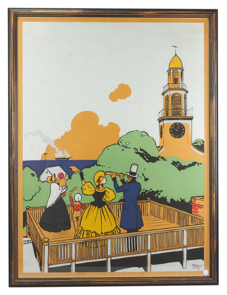 Tony Sarg, Nantucket Rooftop Poster, Circa 1930 (1 of 10)