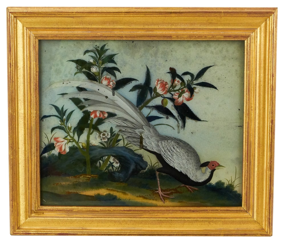 19thC Chinese Export Reverse Painting on Glass (1 of 7)
