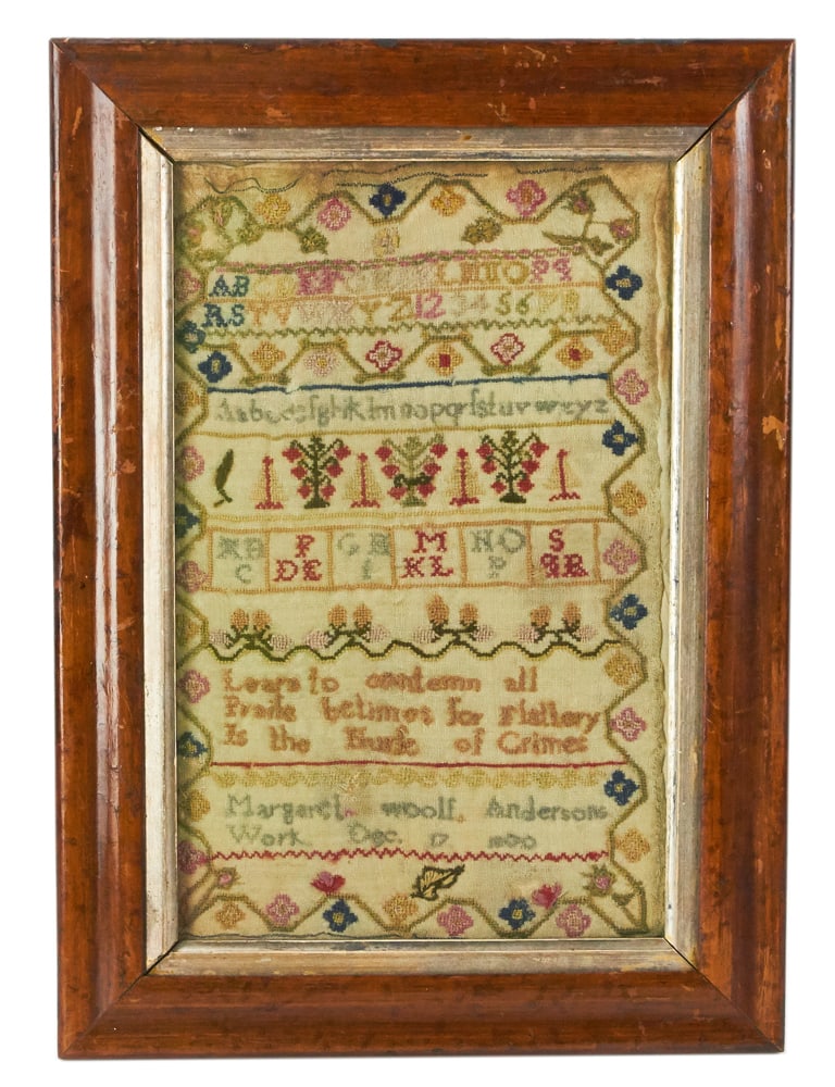 1800 Needlework Sampler by Margaret Woolf Andersons (1 of 7)