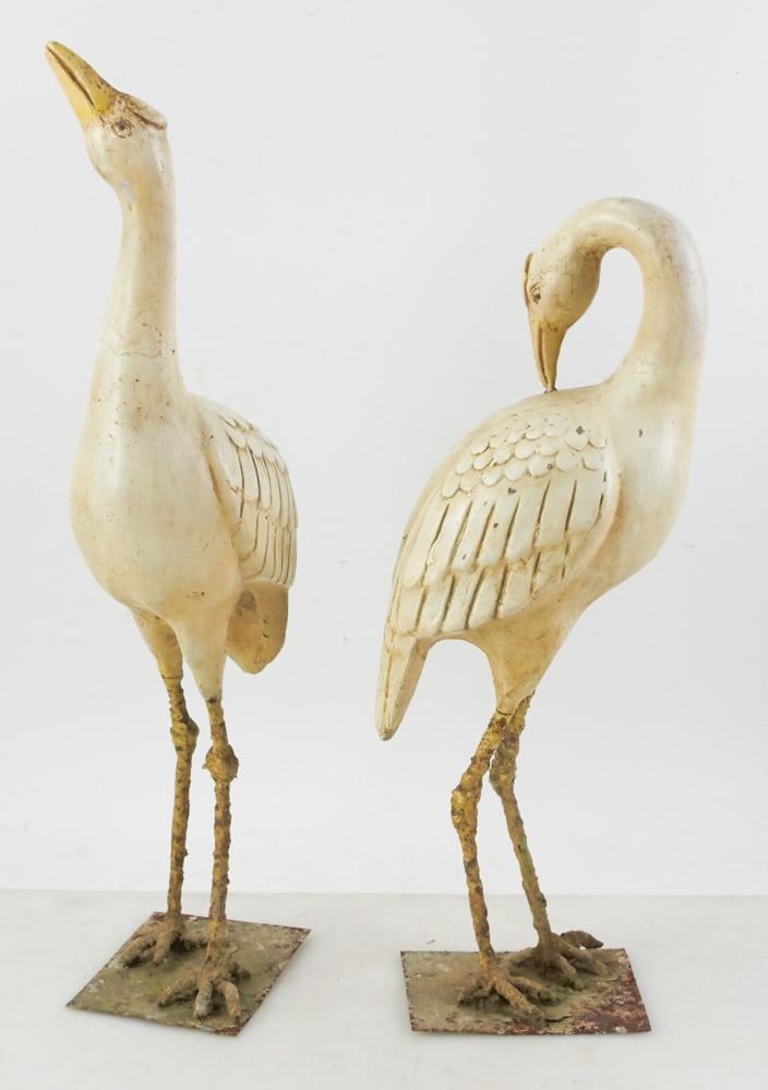 Pair of Vintage Cranes Figures (1 of 9)