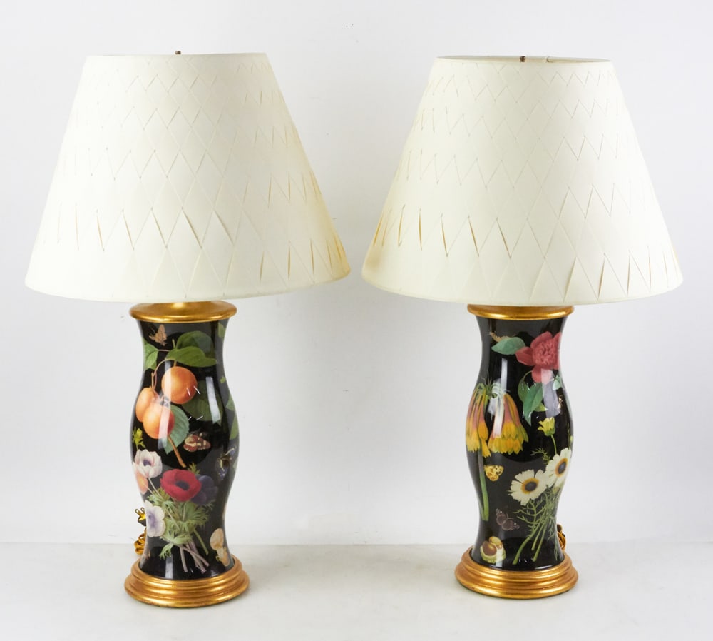Pair of Decoupage-style Lamps (1 of 14)