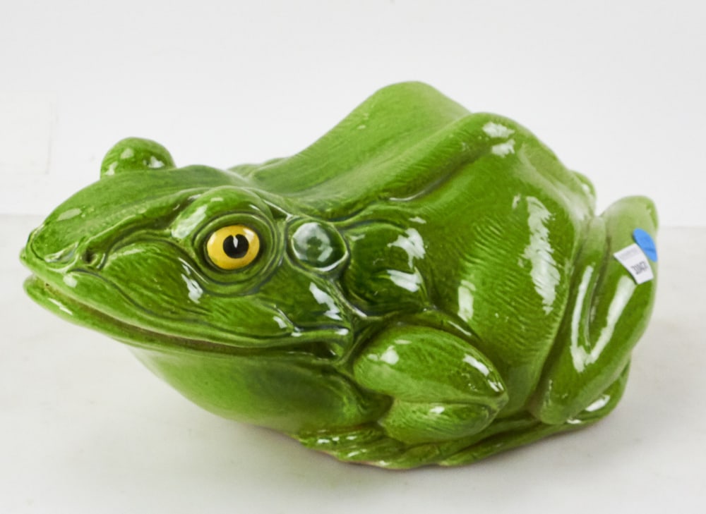 Italian Glazed Pottery Green Frog (1 of 7)