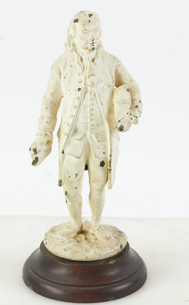 Ben Franklin Painted Metal Statue (1 of 9)