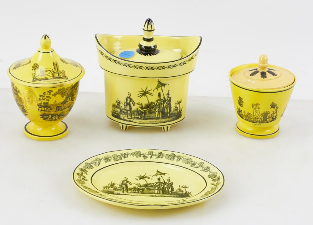 Antique Creil-Montereau Faience Bowls, Mottahedeh Urn and Tray (1 of 8)