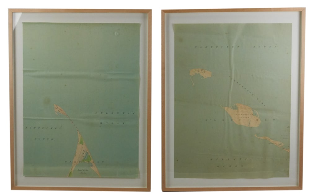 Two Maps of Nantucket, Framed (1 of 10)