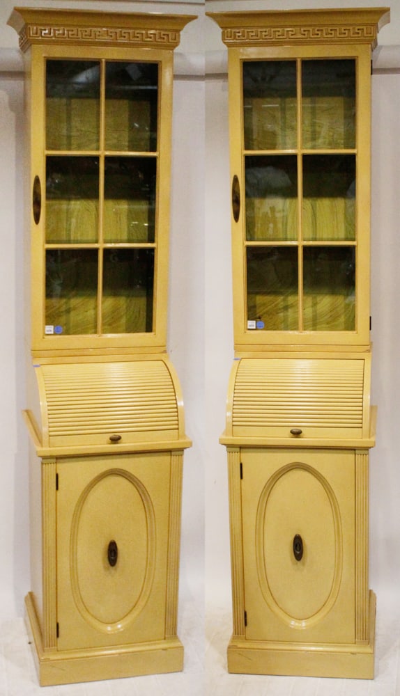 Pair of Regency-style Glass Two-Part Display Cases (1 of 14)