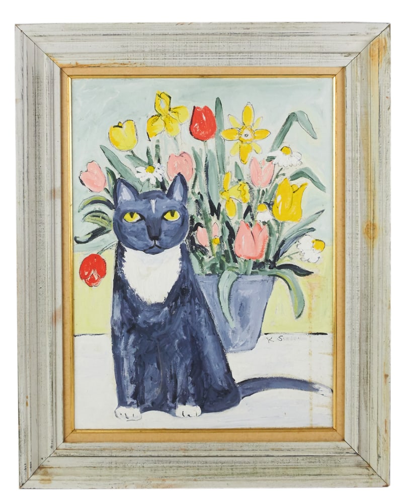 Katherine Seeler, "Benjamin", Acrylic on Canvas: Katherine Seeler, titled "Benjamin", acrylic on canvas, framed 24" x 30". Provenance: The Susie Hilfiger Collection.