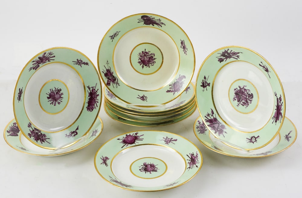 19thC English Crown Derby Bowls (1 of 9)