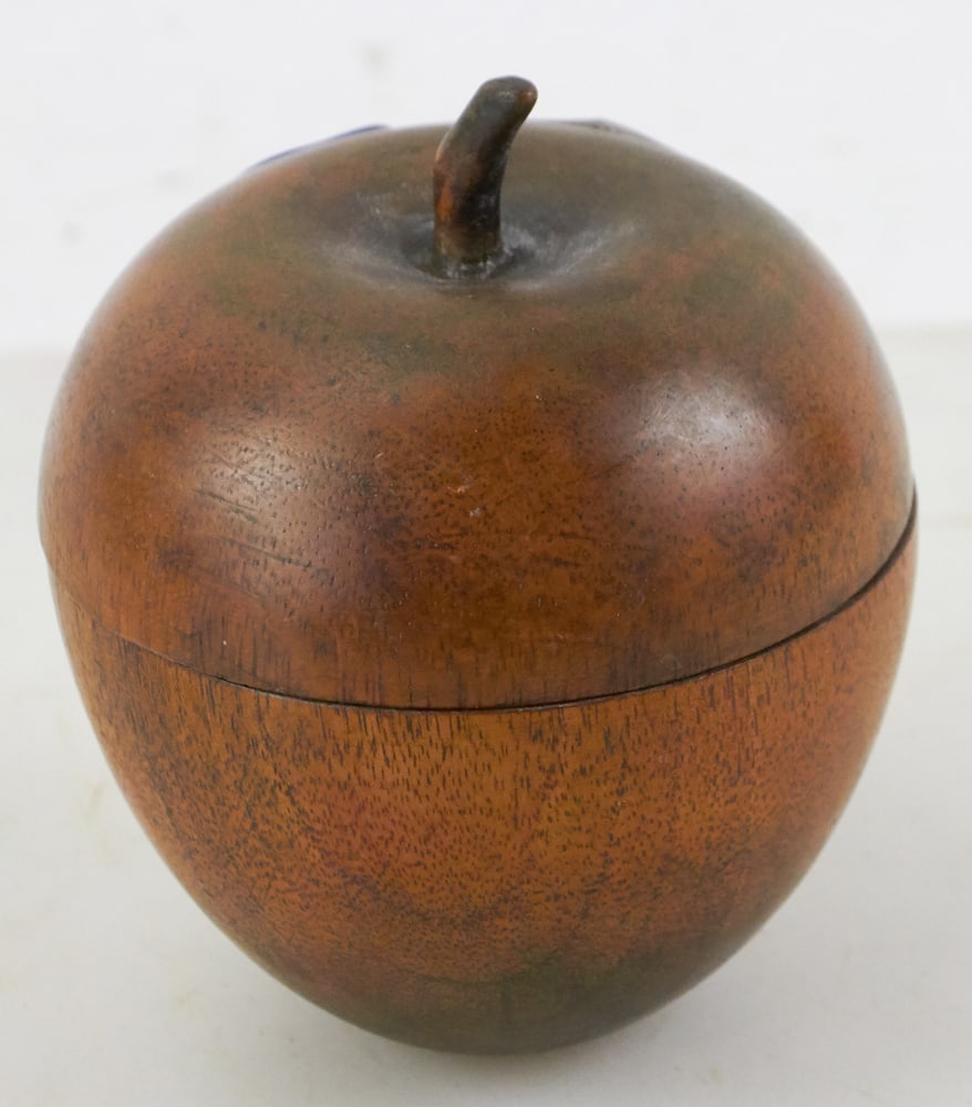 Old Apple Wood Tea Caddy (1 of 4)