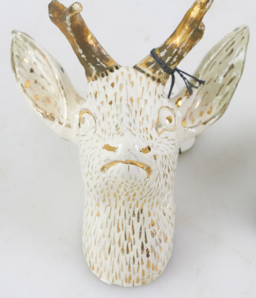 Chatsworth "Sotheby's" Deer Head, Asian Nodder (1 of 12)