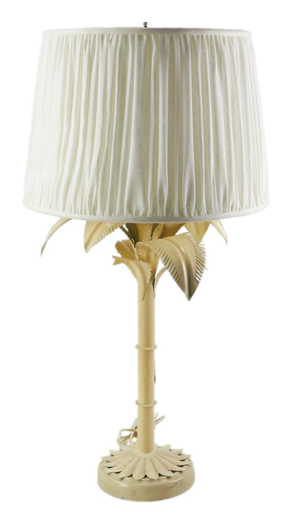 Vintage Painted Metal Palm Tree Lamp (1 of 9)