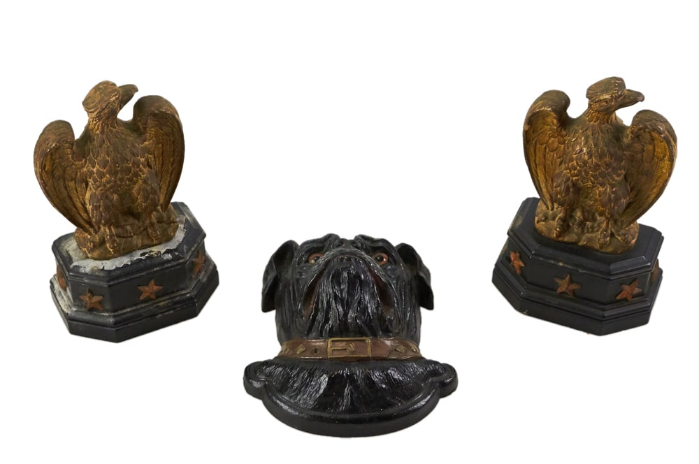 Bulldog Plaque, Pair of Eagle Bookends (1 of 11)