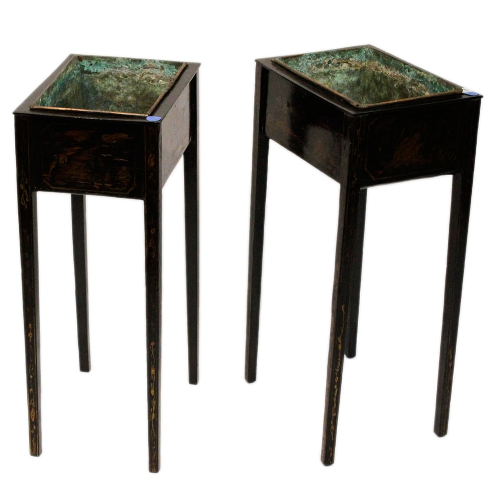 Pair of Vintage Chinoiserie Planters, Copper Lined (1 of 11)