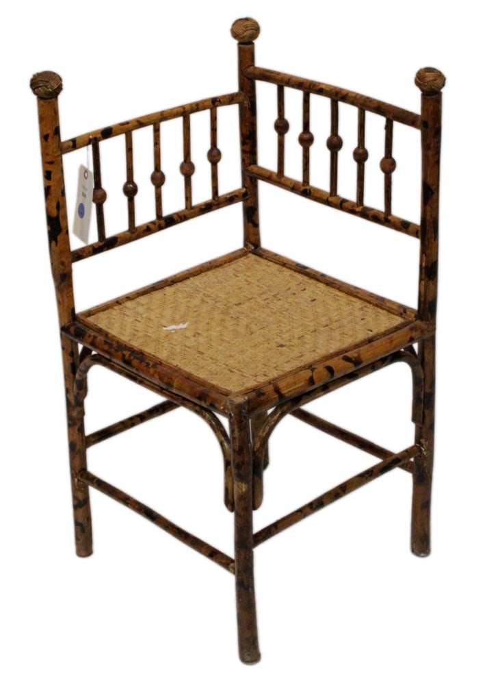 Antique Bamboo Corner Chair (1 of 8)