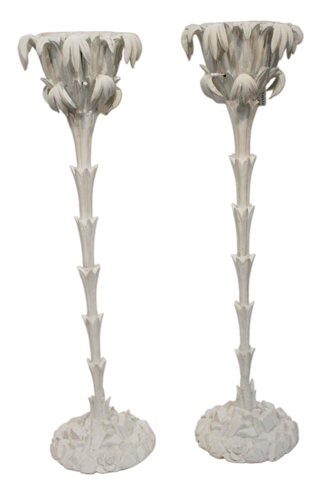 Pair of Palm Leaf Torchieres, Manner of Serge Roche (1 of 10)