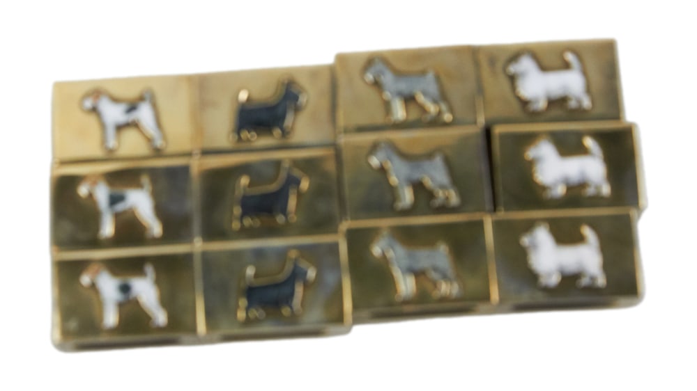 Sterling Matchstick Holders with Scottie Dog Enameling (1 of 10)