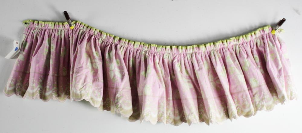 Cotton Floral and Butterfly Valance: Cotton floral and butterfly valance, 272" x 17". Provenance: The Susie Hilfiger Collection.