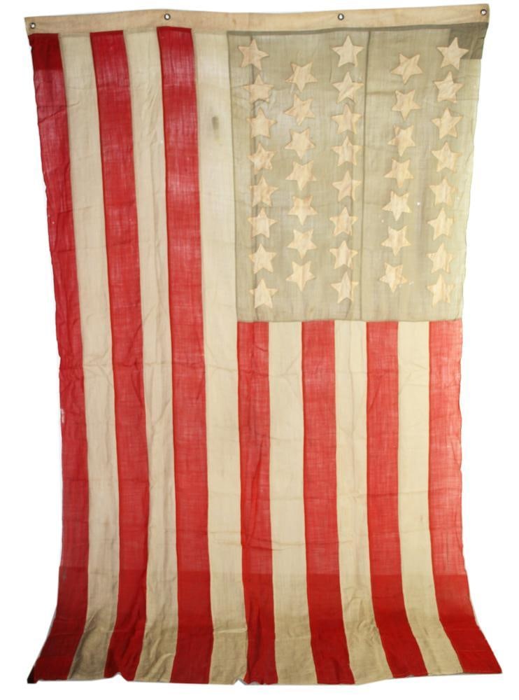 U.S. Flag, 38 Stars, Celebrating Colorado Joining the Union (1 of 5)