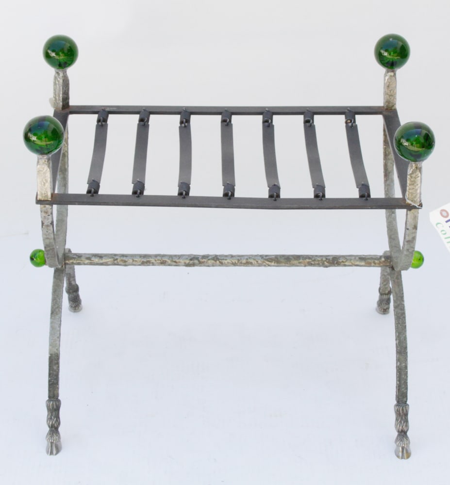Manner of Giacometti, C1920s/40s Bench with Glass Balls (1 of 9)