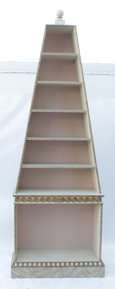 Vintage Painted Cabinet with Triangular Bookshelf (1 of 8)