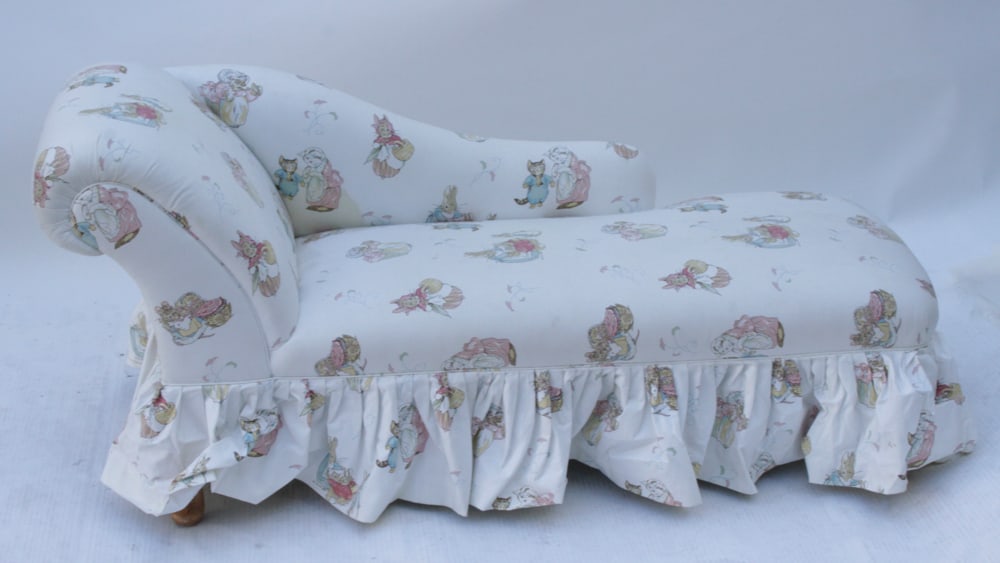 Child's Chaise Lounge with Bunnies (1 of 8)