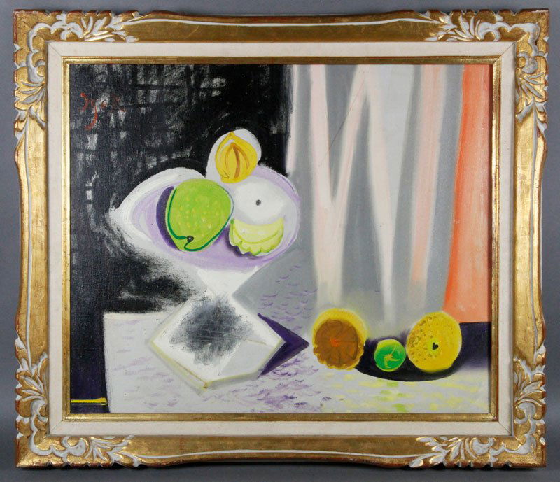 Pantuhoff, Still Life, O/C: Still life with fruit, oil on canvas, signed upper left Igor Pantuhoff, 20" x 24 1/4", 25" x 29" (frame).