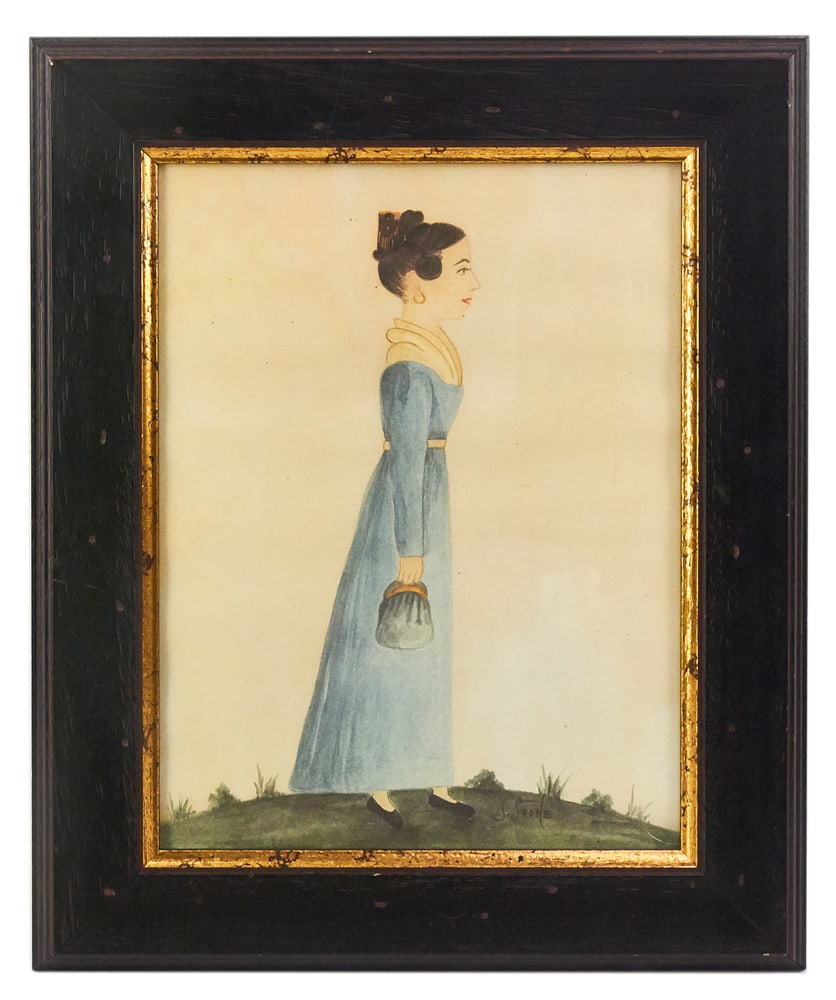 Jacquelyn Trone, Folk Art Portrait of Woman with Purse (1 of 5)