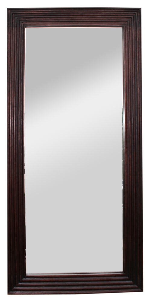Large Mahogany Fluted Framed Mirror (1 of 5)
