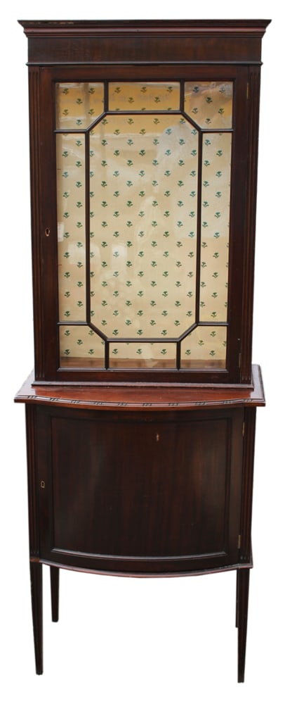 Regency-style Mahogany Curio/Bookcase Cabinet (1 of 9)