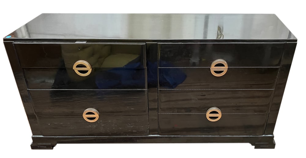 Vintage Deco Black-Painted Dresser (1 of 8)