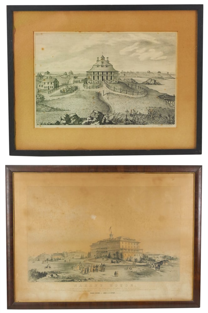 Two Lithographs of The Nahant Hotel, Mid-19thC (1 of 16)
