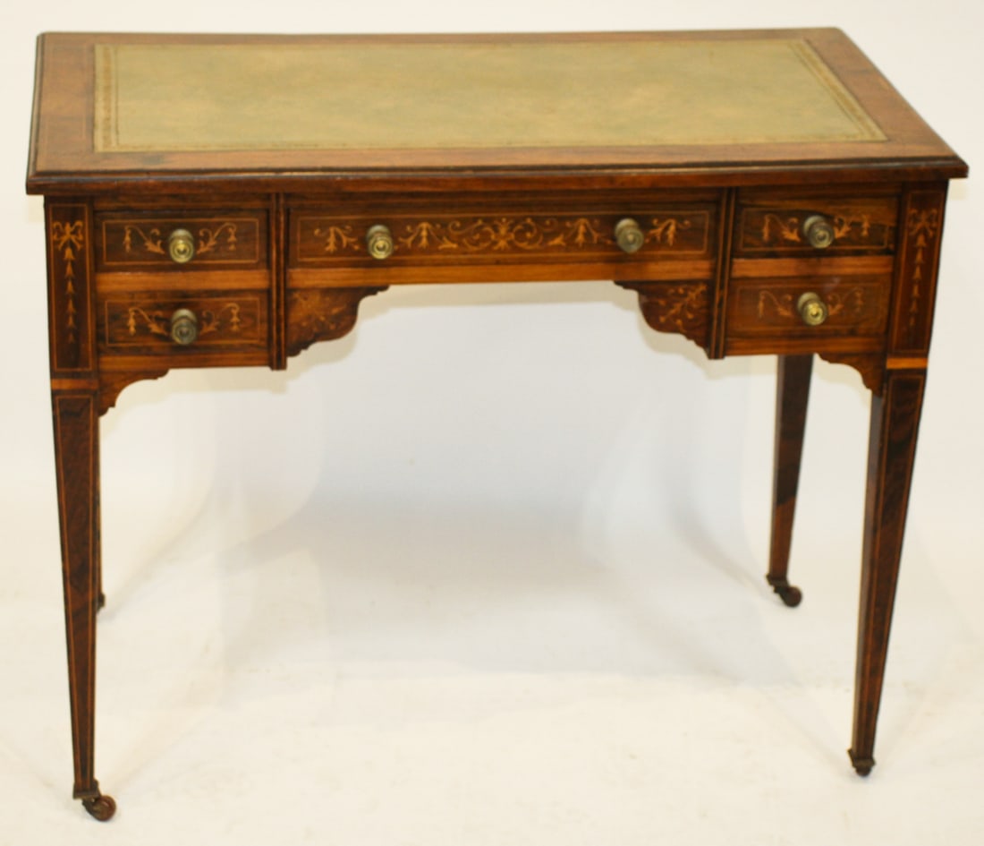 19thC English Edwardian Writing Desk (1 of 12)