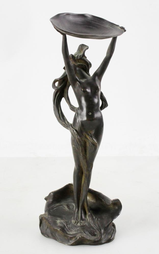 Art Nouveau Bronze Woman Figure, Louchet Paris (1 of 10)