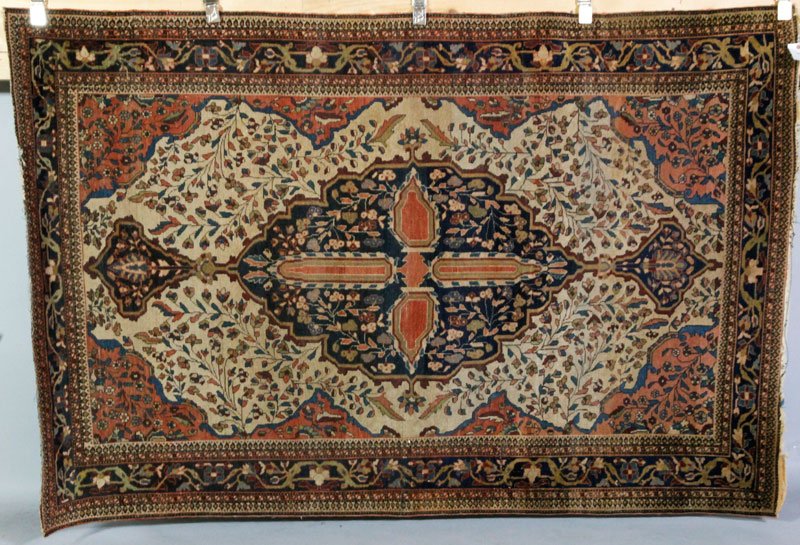19th C. Farahan Sarouk Rug: 19th century Farahan Sarouk rug, 4'5" x 6'2". Provenance: This collection of rugs is from a Nantucket Estate.