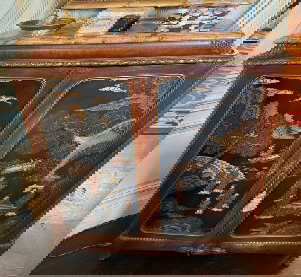 NAPOLEON III MAHOGANY AND COROMANDEL LACQUERED MEUBLE D'APPUI (1 of 4)