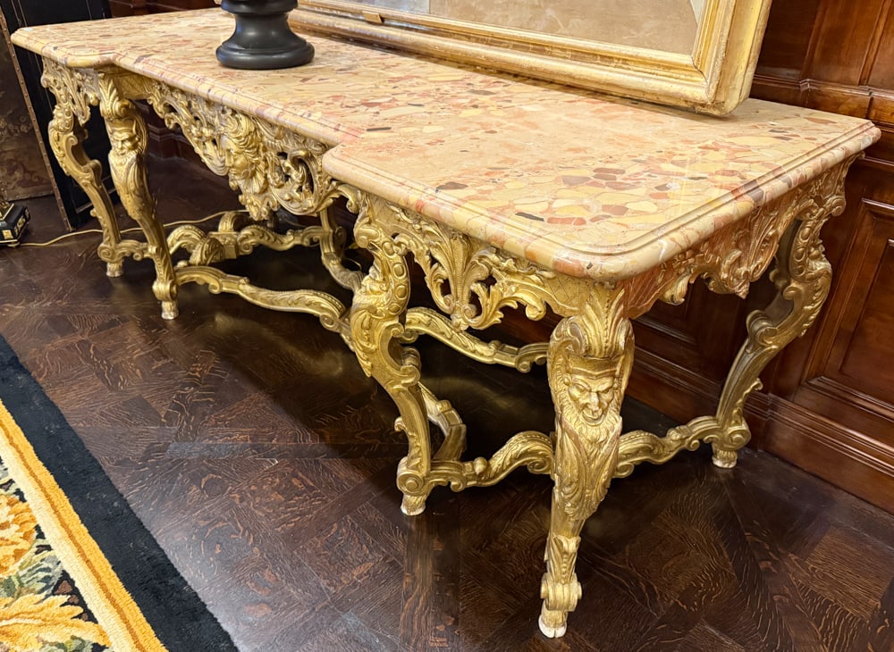 FRENCH REGENCE STYLE GILTWOOD CONSOLE TABLE (1 of 8)