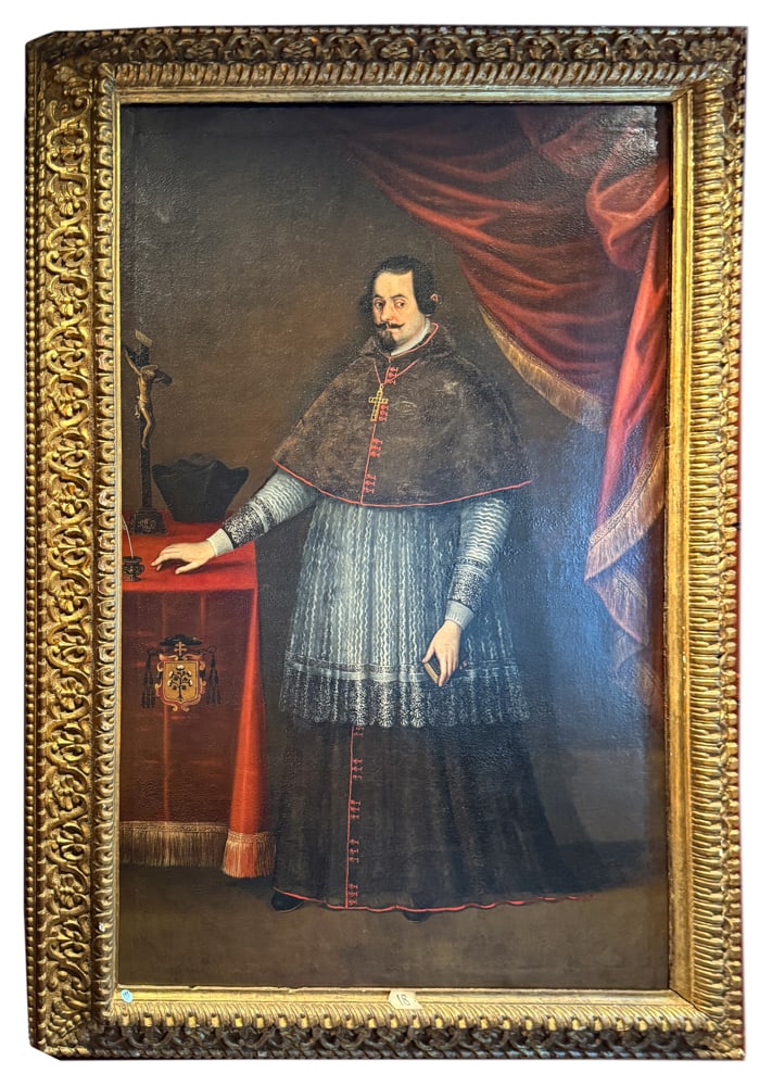 SPANISH SCHOOL PORTRAIT OF CARDINAL, OIL CANVAS (1 of 5)