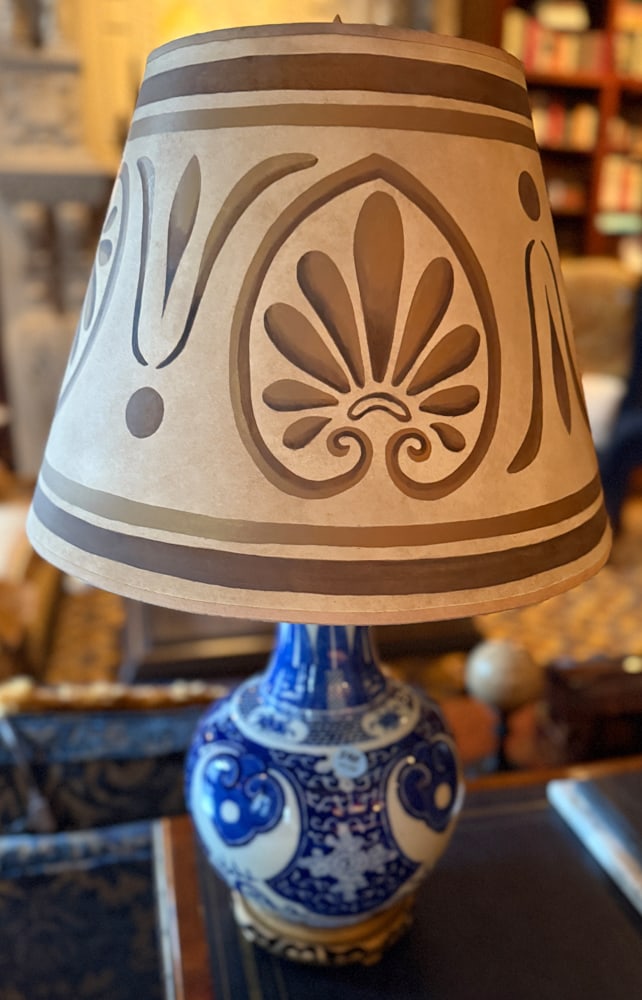 CHINESE BLUE AND WHITE VASE AS LAMP: LAMP - Chinese Blue and White vase fitted as lamp 29" x 9"