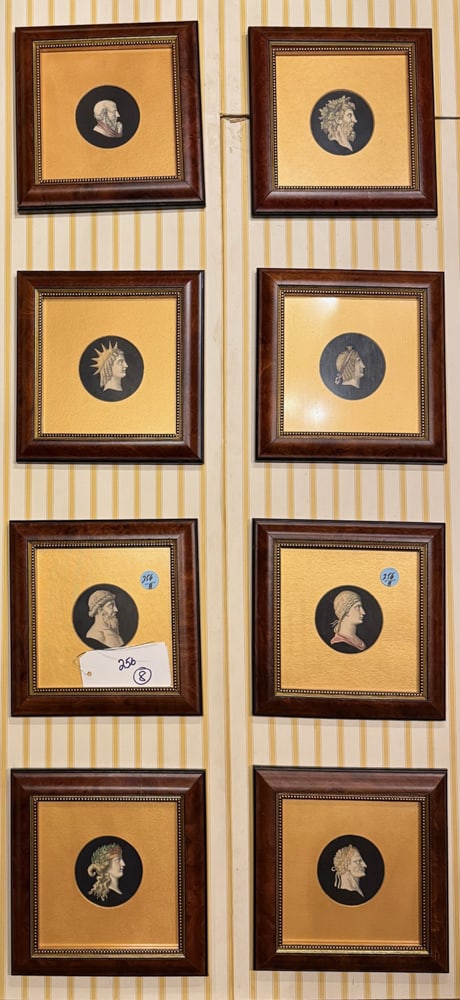 CONTINENTAL SCHOOL STUDIES OF ANTIQUE BUSTS, ENGRAVINGS (1 of 3)