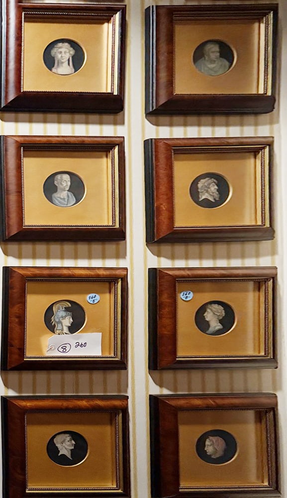 CONTINENTAL SCHOOL STUDIES OF ANTIQUE BUSTS, ENGRAVINGS (1 of 4)