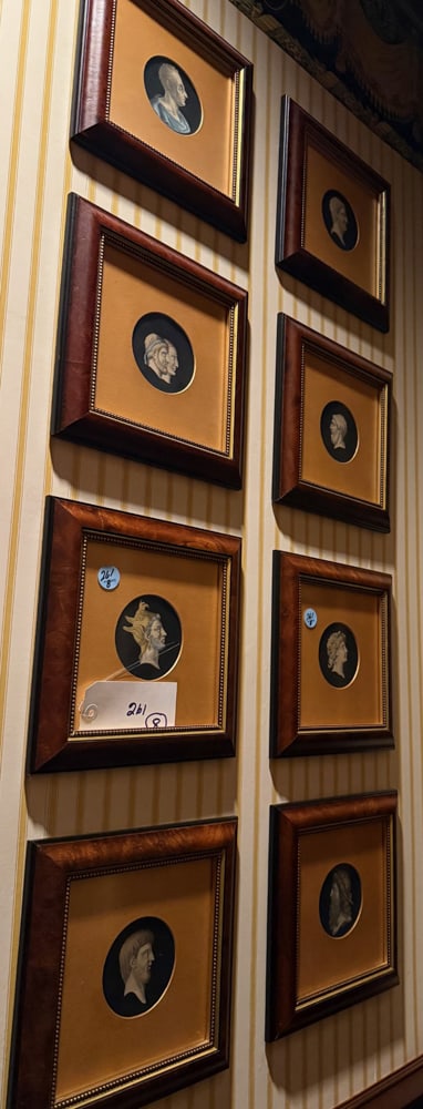 CONTINENTAL SCHOOL STUDIES OF ANTIQUE BUSTS, ENGRAVINGS (1 of 3)