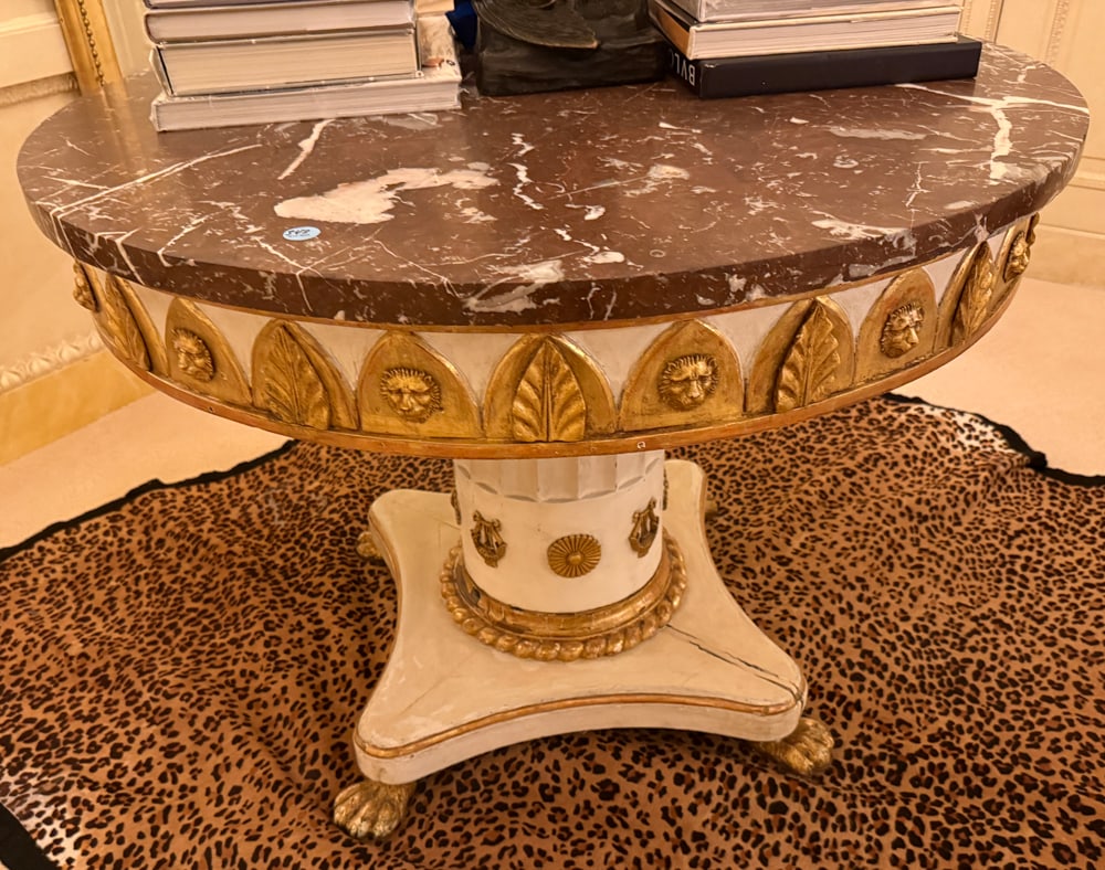 ITALIAN NEOCLASSICAL PAINTED AND PARCEL-GILT CENTER TABLE (1 of 4)