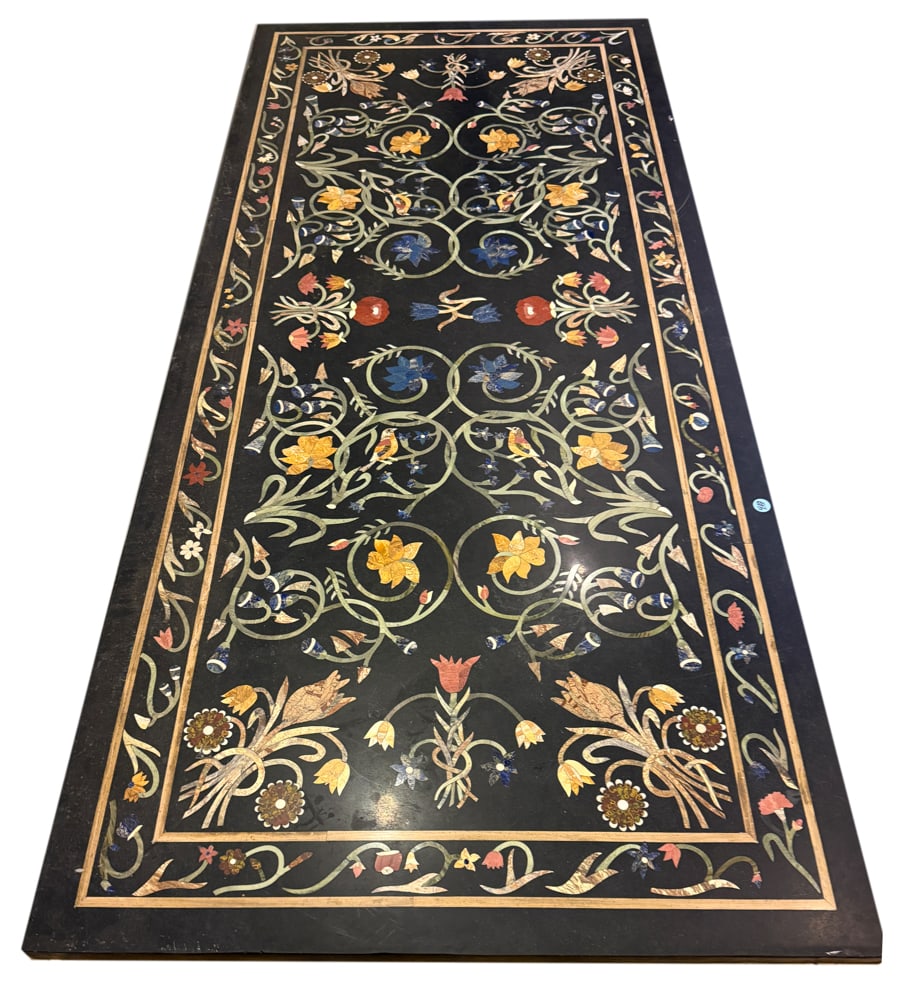 OLD MOSAIC INLAID STONE TABLE (1 of 3)