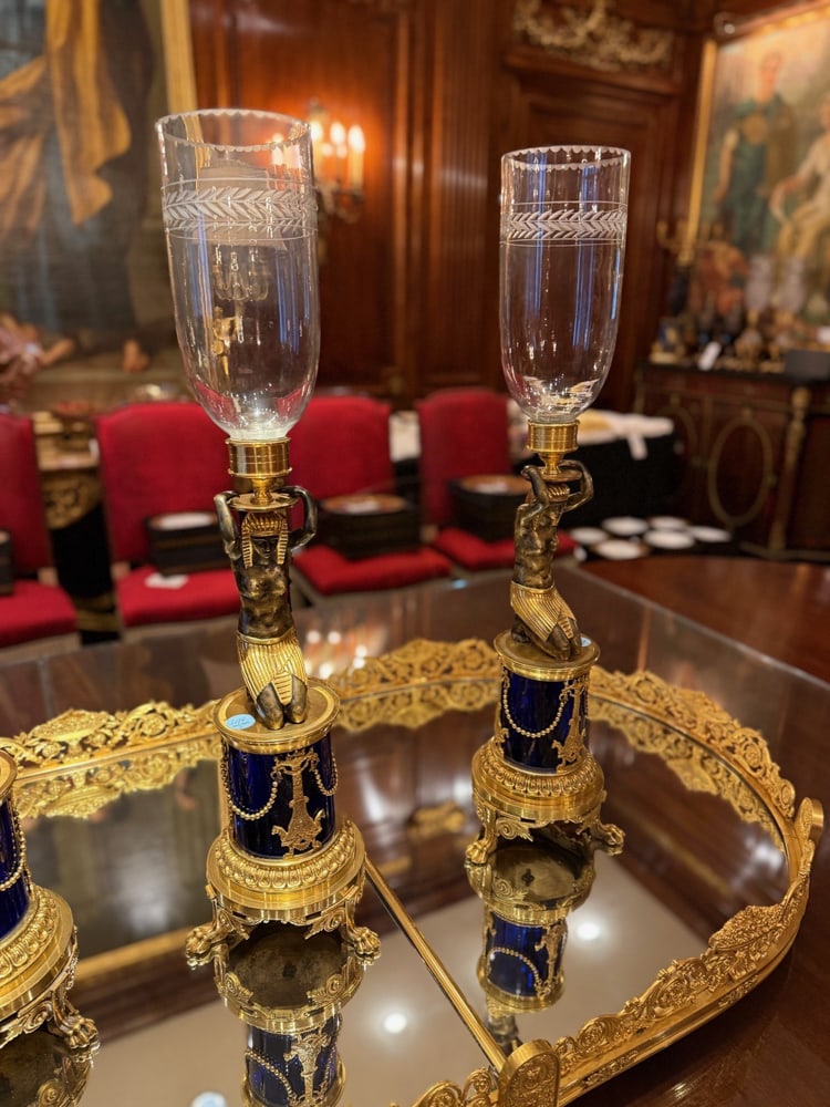 One Of The Nicest Egyptian Revival French Click Sets With Bronze