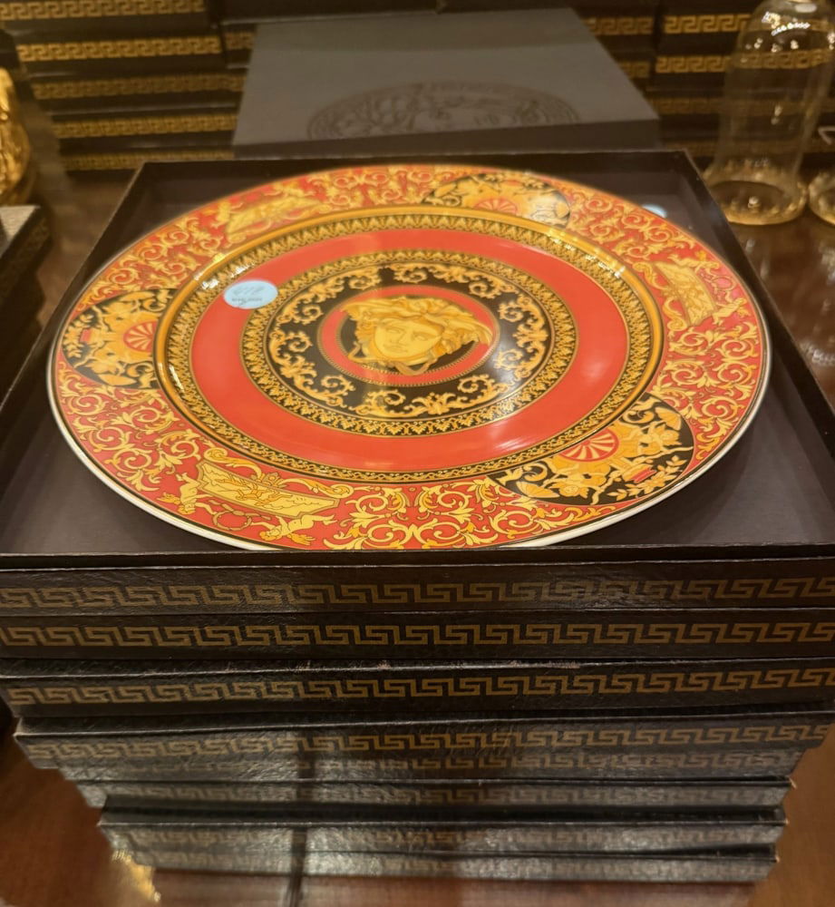 (8) VERSACE "MEDUSA" PLATES: Versace "Medusa" plates, (8) total, 12" diameter.
