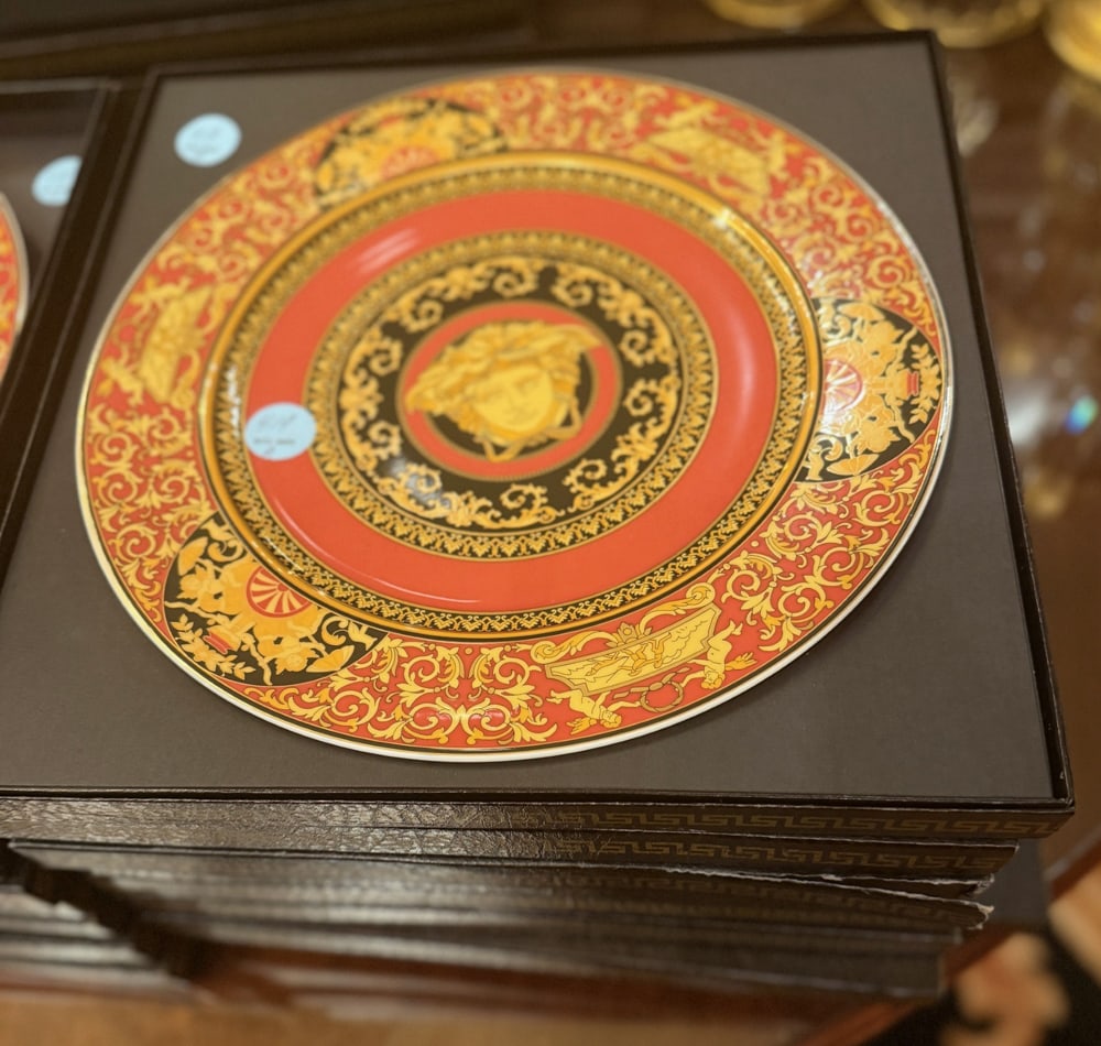 (4) VERSACE "MEDUSA" PLATES: Versace "Medusa" plates, (4) total, 12" diameter.